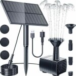 Pompe solaire fontaine de jardin  eau solaire extrieure, 1. 5w pompe de bassin de fontaine solaire ...