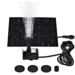Pompe solaire, fontaine solaire, kit pompe  eau panneau solaire extrieure arrosage submersible, pompe ...