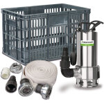 Pompe submersible pour eaux charg�es - kit d'inondation - capacit� de 11. 400 l / h - 0, 75 kw 230 v ...