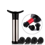 Pompe � vide en acier inoxydable et 4 bouchons herm�tiques - pompe � vide avec coffret cadeau - ralentit ...