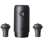 Pompe � vin 2 bouchons noir - vacu vin - 92004606