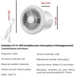 Ponceuse polisseuse - grille vmc, 100 mm de diam�tre - 160 m�tres cubes / heure - vmc pour salles de ...