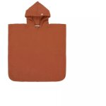 Poncho bb - gaze de coton - 100 % coton - terracotta - 12 - 36 mois