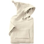L'effet papillon - poncho enfant mixte 6 / 10 ans en gaze de coton ? coloris naturel