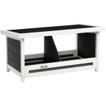 Pondoir nichoir pour poules - pawhut - 3 emplacements - toit asphalte, structure en bois - int�rieure ...