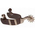 �perons western wide en fer noir avec d�corations lat�rales argent�es