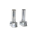 Support m�le basculable pour �chelle de piscine - articul� - inox - lot 2 pi�ces - poolco