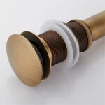 Pop - up rtro bouchon bonde de lavabo vidange clic - clac sans trop - plein en laiton bronz universel ...
