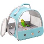 Portable pour petits oiseaux, cage avec coussin doux et perchoir en bois pour perroquets, perruches, ...
