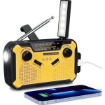 Portable radio dynamo survie, am / fm radio manivelle solaire, portative radio � pile avec 2500mah power ...