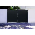 Casanoov - portail acier battant 3m nali h. 180cm noir mat