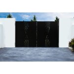 Casanoov - portail acier battant 3m nali veleta h. 180cm noir mat