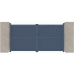 Portail aluminium battant c04 gris 7016 - largeur entre piliers 3560mm - hauteur 1800mm