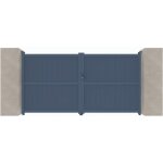 Portail aluminium battant c04 gris 7016 - largeur entre piliers 4060mm - hauteur 1800mm