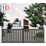 Packit - portail aluminium coulissant ajour en kit dimensions l. 3000 (entre piliers) x h. 1200 mm couleurs ...