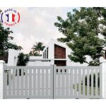 Packit - portail aluminium coulissant ajour en kit dimensions l. 3500 (entre piliers) x h. 1200 mm couleurs ...