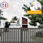 Packit - portail aluminium coulissant ajour en kit + motorisation dimensions l. 3500 (entre piliers) ...