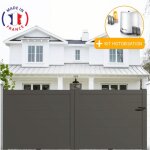 Packit - portail aluminium coulissant plein en kit + motorisation dimensions l. 3500 (entre piliers) ...