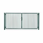 Easycloture - portail barreaud acier galvanis passage 3m00 h 1m00 vert