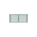 Cloture&jardin - portail barreaud� vert jardiplus - largeur 2m - 1 m�tre