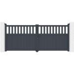 Casanoov - portail battant 3, 4m santis h. 140 aluminium gris Casanoov - portail battant 3, 4m santis h. 140 aluminium gris