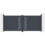 Casanoov - portail battant 3, 5m arlberg h. 120 aluminium gris Casanoov - portail battant 3, 5m arlberg h. 120 aluminium gris