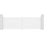 Casanoov - portail battant 3, 5m eiger h. 115 aluminium blanc