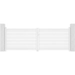 Casanoov - portail battant 3, 5m vogel h. 120 aluminium blanc