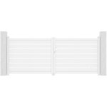 Casanoov - portail battant 3, 5m vogel h. 140 aluminium blanc