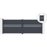 Casanoov - portail battant 4m cimone h. 140cm alu + portillon cimone h. 140cm gris Casanoov - portail battant 4m cimone h. 140cm alu + portillon cimone h. 140cm gris