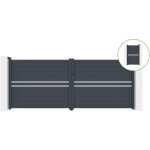 Portail battant 4m cimone h. 160cm alu + portillon cimone h. 160cm gris Portail battant 4m cimone h. 160cm alu + portillon cimone h. 160cm gris
