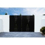 Casanoov - portail battant acier 3m nali veleta h. 200cm noir mat