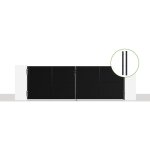 Casanoov - portail battant acier noir mat 3, 5m nali h. 120cm + 2 poteaux acier dario