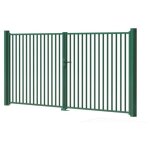 Portail battant barreaud� secur18 - b2020 l3000 x h1500 vert ral6005