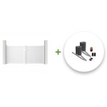 Portail battant lectrique blanc eiger 300x140cm + motorisation bunker b500
