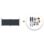 Casanoov - portail battant lectrique eiger 300x115cm gris + motorisation tanker b700