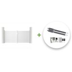 Portail battant lectrique eiger 300x140cm blanc + motorisation ranger b150