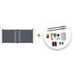 Portail battant lectrique sunny 350x160cm gris + motorisation tanker b250