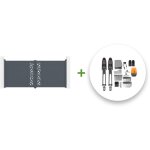 Casanoov - portail battant lectrique sunny 400x180cm gris + motorisation tanker b700