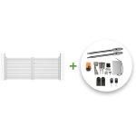 Casanoov - portail battant lectrique vogel 300x120cm blanc + motorisation tanker b250