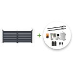 Casanoov - portail battant lectrique vogel 300x120cm gris + motorisation tanker b250