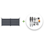 Casanoov - portail battant lectrique vogel 300x120cm gris + motorisation tanker b700