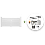 Casanoov - portail battant lectrique vogel 300x140cm blanc + motorisation tanker b250