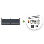 Casanoov - portail battant lectrique vogel 350x120cm gris + motorisation tanker b250