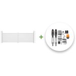 Casanoov - portail battant lectrique vogel 400x120cm blanc + motorisation tanker b700