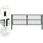 Portail battant grillag razo 300x100cm gris