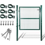 Einfeben - portail de clture de jardin portillon grillag avec poteaux acier portail de jardin avec ...