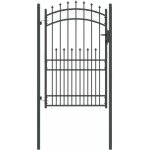 Portail de cl�ture avec pointes gris 200 x 100 cm vidaxl