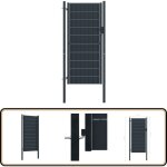 Vidaxl - portail de clôture pvc et acier 100x164 cm anthracite - portail de cloture - portillon - clôture ... Vidaxl - portail de clôture pvc et acier 100x164 cm anthracite - portail de cloture - portillon - clôture ...