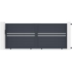 Portail coulissant 3, 5m cimone h. 140 aluminium gris